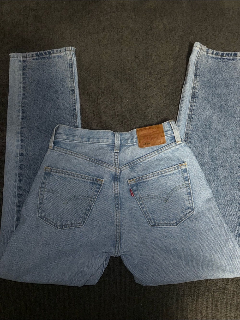 Levi’s Premium 501 ’90s Panel Jeans Light Wash Straight Leg W23 L30 - Picture 12 of 13